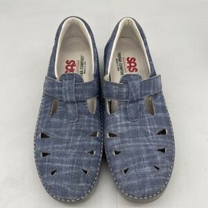 SAS Womens 10.5M Roamer Slip On Loafer‎ Blue Jay Leather Comfort Mary Jane Shoes